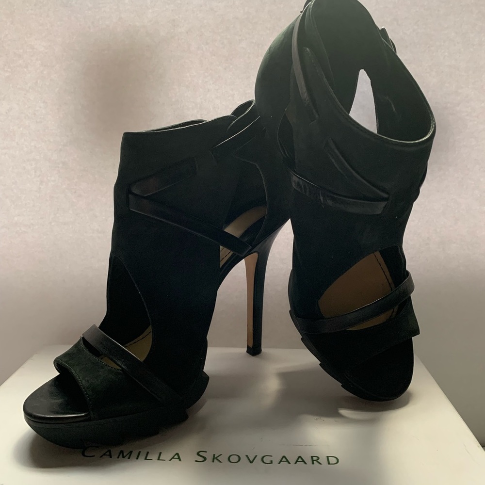 Camilla Skovgaard  Black 38 1/2 Platform heels
